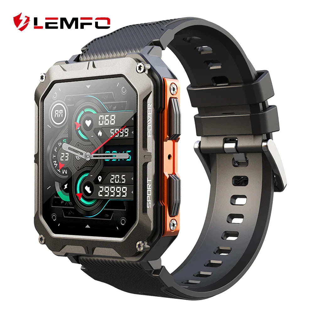 LEMFO C20Pro Smart Watch Men Sport Smartwatch - Orange_0