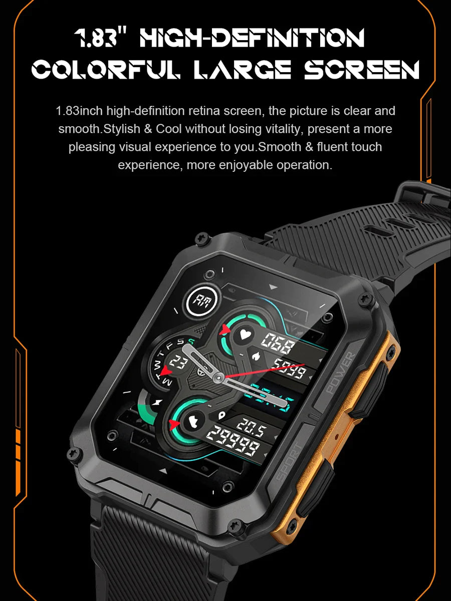LEMFO C20Pro Smart Watch Men Sport Smartwatch - Orange_2