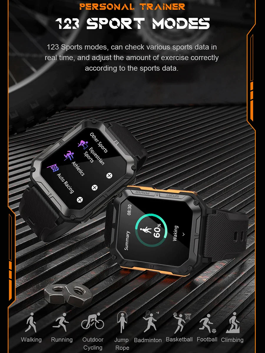 LEMFO C20Pro Smart Watch Men Sport Smartwatch - Orange_3