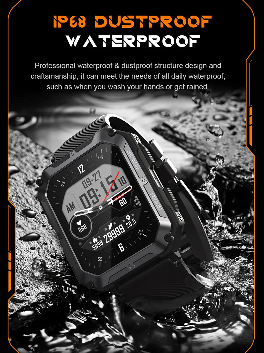 LEMFO C20Pro Smart Watch Men Sport Smartwatch -  Orange_1