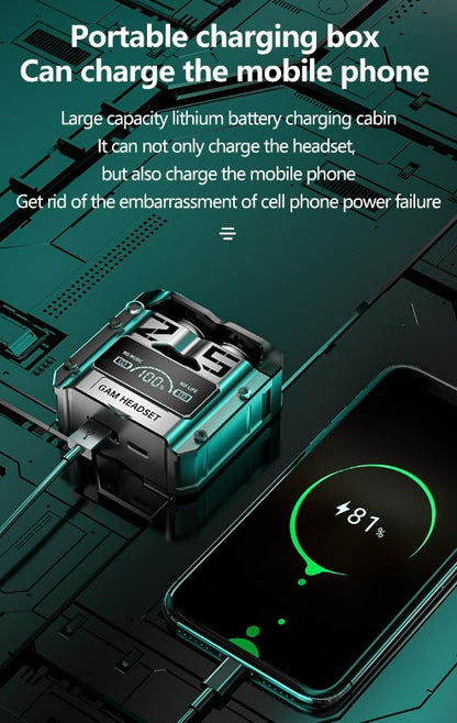 M25 Wireless Binaural TWS 5.2 Power Bank Bluetooth Gaming Headset New Style_9