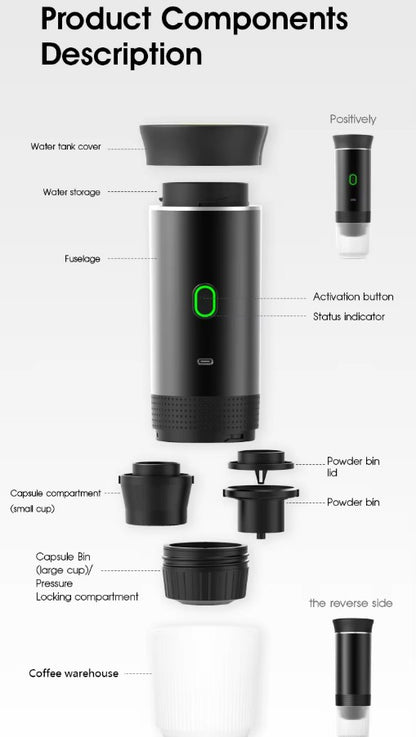 Portable Capsule Coffee Machine - White_5